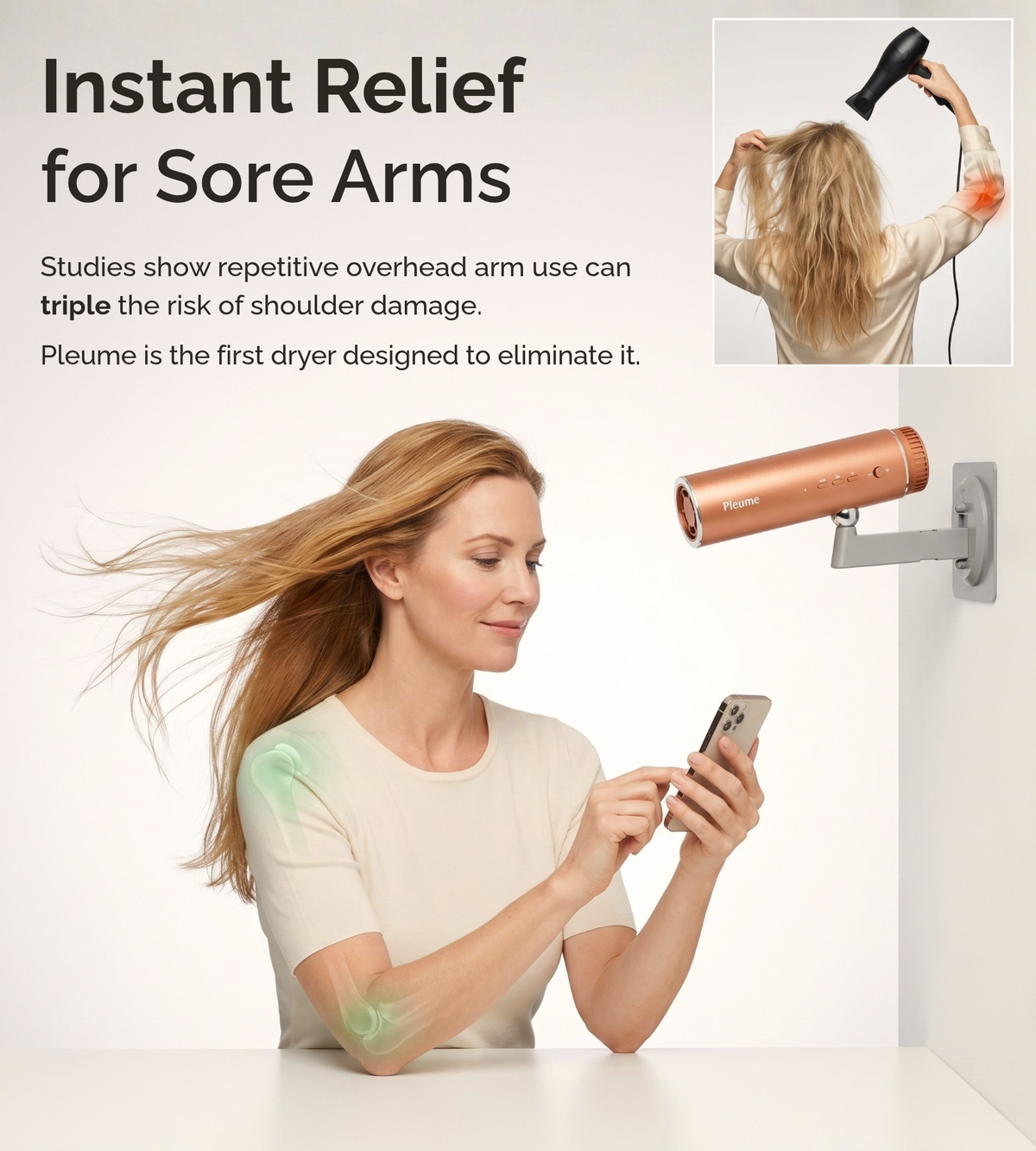 Pleume™ Hands-Free Hair Dryer