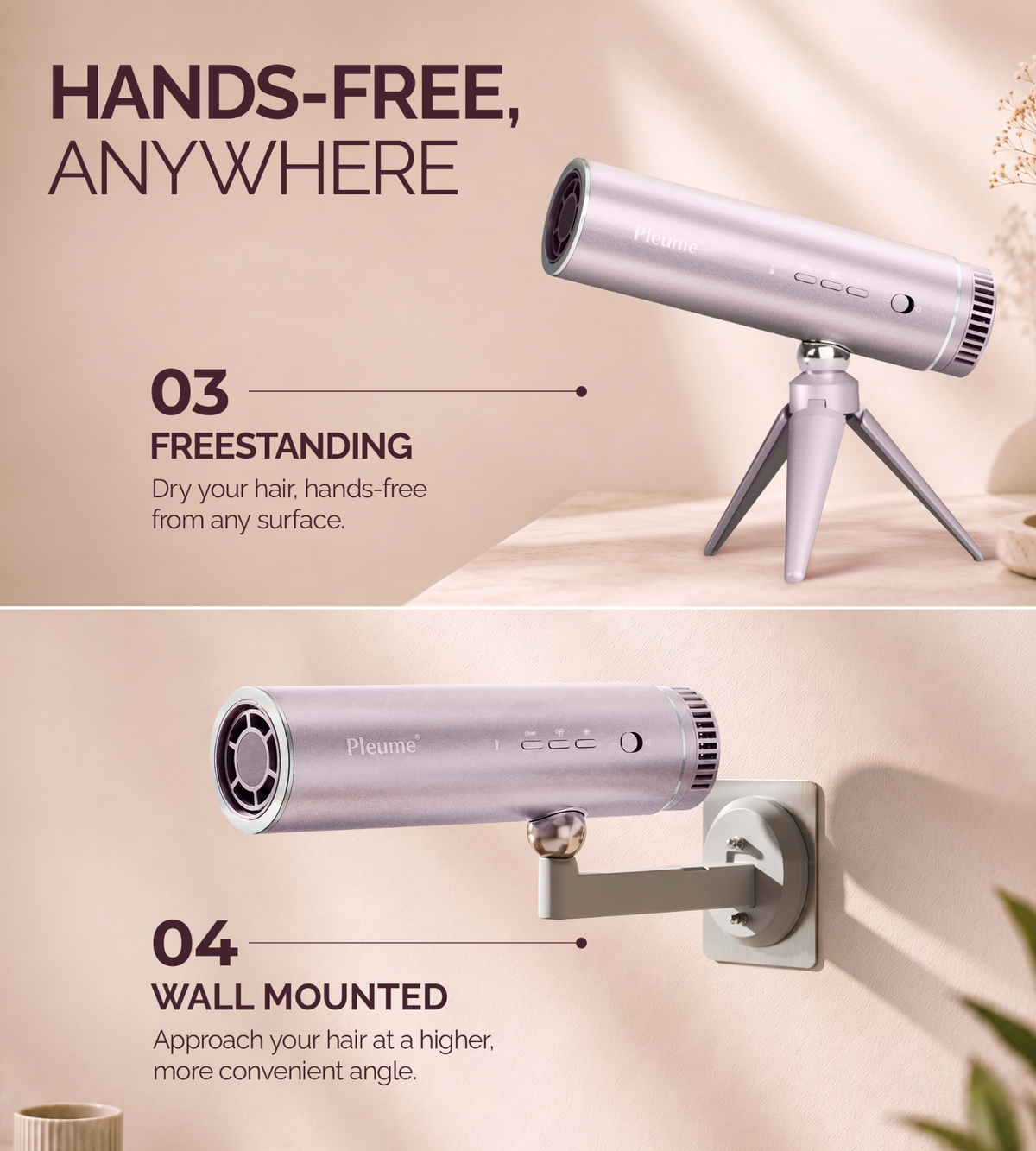 Pleume™ Hands-Free Hair Dryer